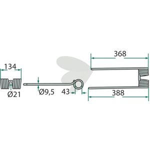 Pin for rotary rake ivory - 153015.1 in the group Wearing Parts / Harvest and Forage / Rake Tines at Sagro.se (525153015.1V)