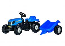 RollyKid New Holland TVT 190 + trailer Pedal Tractor