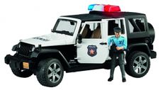 Jeep Wrangler Unlimited Rubicon police vehicle with policeman, 1:16