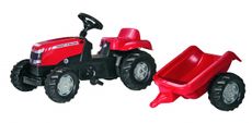 RollyKid Massey Ferguson+trailer Pedal Tractor
