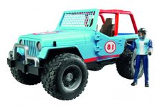 Jeep Cross Country racer blue with driver 1:16