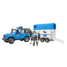 Land Rover Defender Police Vehicle, Horse Trailer, Horse + Police