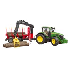 John Deere 7R 350 with forestry trailer