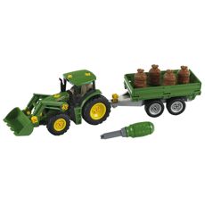 John Deere with trailer 1:24