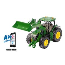 John Deere 7310R with front loader and Bluetooth App