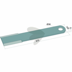 Flail Blade Spearhead, Hole 38mm