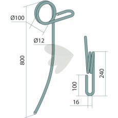 After-Harrow Tine Simba - 807-316C