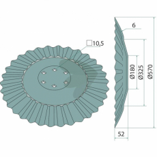 Curved Disc 570x6mm