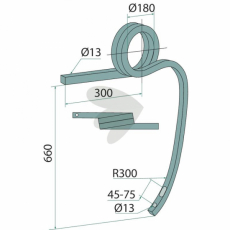 Cultivator Shaft Left, Twisted