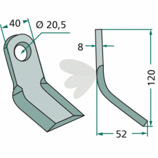 Y-Flail Del Morino, Hole 20.5mm