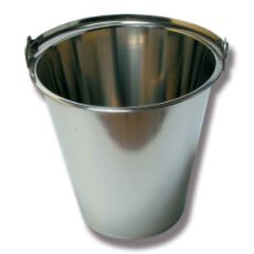 Calf bucket stainless steel 7 liters