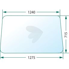 Windshield fixed clear Center breaker