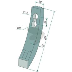 Cutting point Width = 50