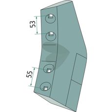 Cutting knife Long, left