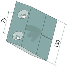 Cutting knife Short, left