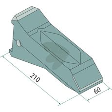 Blade tip Howard / Kongskilde etc. 60X210mm
