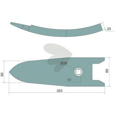 Point 80x266x20 mm