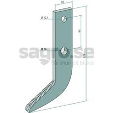 Milling Hook With Widia Plate 180x16x10