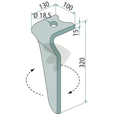 Rotor Harrow Tooth Left - Ma46010151
