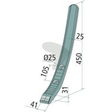 Point with hard metal plates