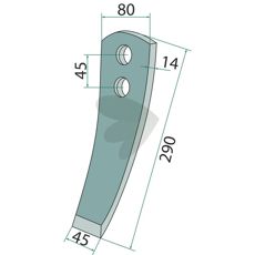 Cutting point Pttinger etc. 80X290X14mm