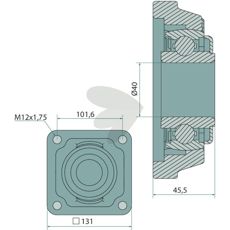 Flange bearing - Ce066