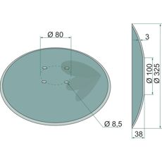 Disk  323x2.5 mm Corex