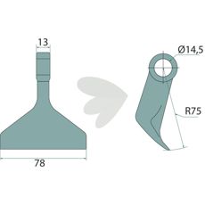 Hammer blade - M48400405R