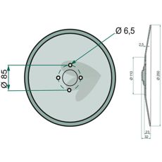 Disc  250 mm