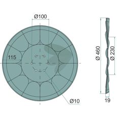 Disc marker disc  458 mm
