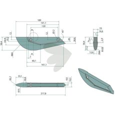 Coulter Kuhn (Nodet) 1835X220mm hole 7mm