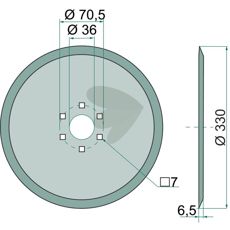 Cutting disc Fertilizer,  330 mm