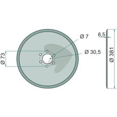 Cutting disc Fertilizer,  385 mm