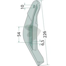 Blade wedge Kverneland and more. 226mm hole 6.5/10mm 853622