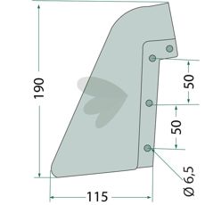 Blade wedge Kverneland and more. 115X190mm 6.5mm 821821