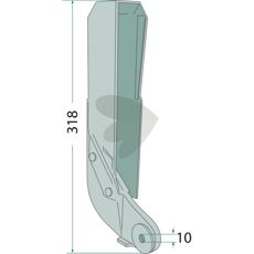 Blade Accord/Kverneland and more. 318mm hole 10mm 850092