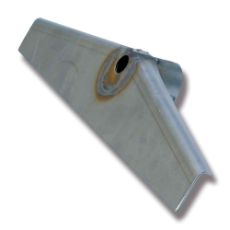 Manure scraper stainless steel 350 mm angled