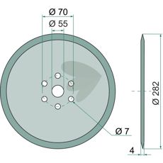 Disc 282x4 mm
