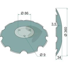 Disc 360x3 mm