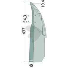 Seed knife Gaspardo etc. 48X437mm hole 10.4mm