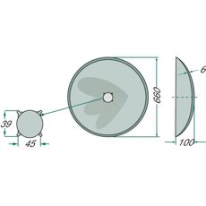 Disc smooth, 660x6 mm