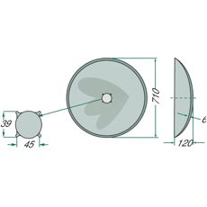Disc smooth, 710x6 mm