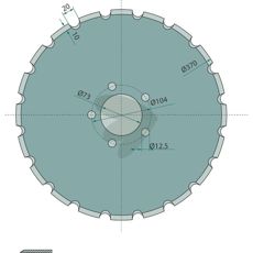 Plate Fine Toothed 370X5 - 451792