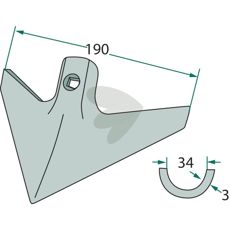 Chopping Cutter Thickness = 3 - 101019786