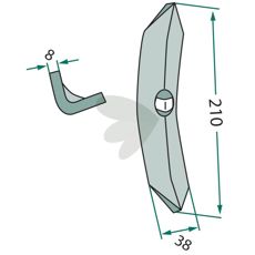 Blade 210x38x8mm