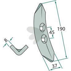 Blade 37X190mm 400523-25/2
