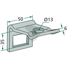 Bracket 35X50 For Frame 50X15