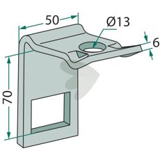 Bracket 50X70X13 Frame 50X50