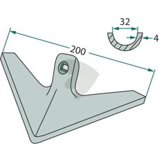 Cultivator Blade 200 x 4