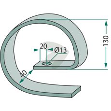 Reinforcement Spring 32x10mm suitable for Amazone and others